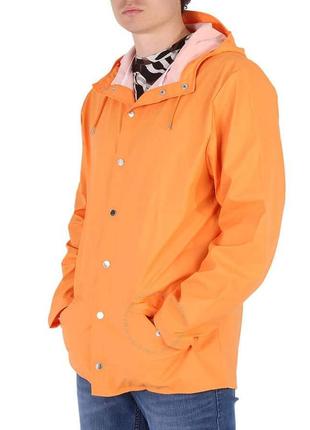 Brand new rains orange waterproof lightweight jacket, size: medium