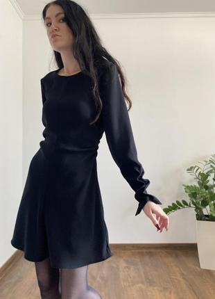 Платье черное с рукавом платье3 фото