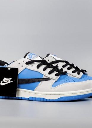 Мужские кроссовки dinosaur nike sb dunk low x travis scott playstation blue