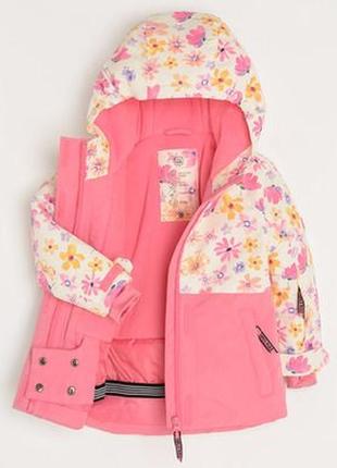 Cool club, горнолыжная куртка для девочки с капюшоном, утепленная, розовая2 фото