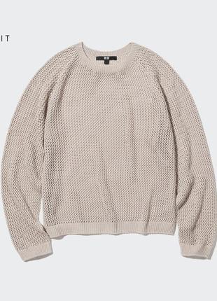 Вязаный свитер uniqlo из 3d-сетки2 фото