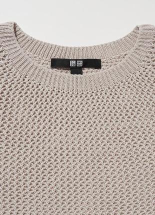 Вязаный свитер uniqlo из 3d-сетки3 фото