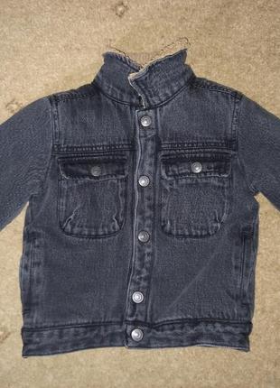 Джинсова куртка зимова, тепла куртка zara