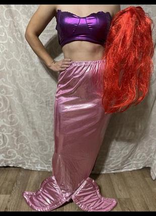 Карнавальный костюм платье русалочка 🧜‍♀️ариэль и парик