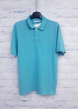 Ніжна блакитно - жовта футболка поло c&a, німеччина розмір xs