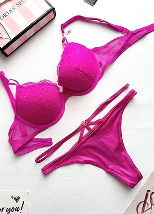 Комплект victoria’s secret набор набір білизна вікторія сікрет белье виктория сикрет