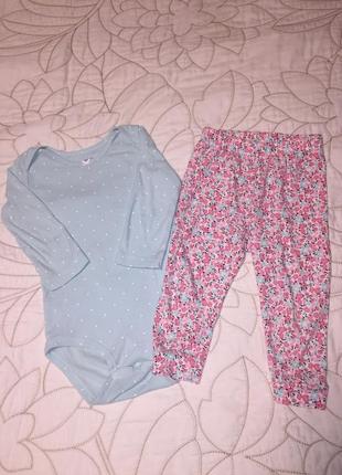 Бодик и лосины штаны комплект набор для девочки carters lc waikiki#sale1 фото