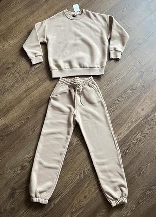 Sale❗️костюм теплый на флисе турция бежевый