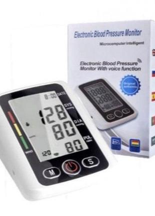 Тонометр на руку electronic blood pressure monitor (білий) (ly-86)3 фото