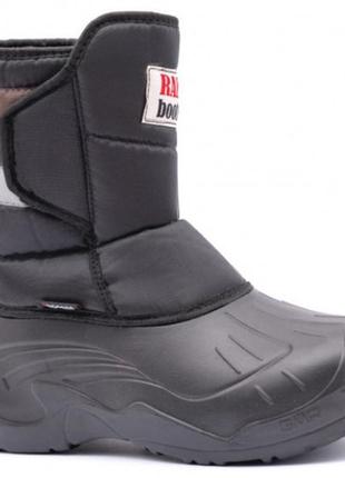 Сапоги мужские дутики утепленные. размер 42, обувь зимняя рабочая для мужчин. цвет: черный3 фото