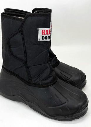 Сапоги мужские дутики утепленные. размер 42, обувь зимняя рабочая для мужчин. цвет: черный7 фото