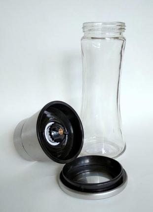 Перцемолка stenson зі скляною колбою 200мл / млин для спецій2 фото