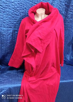 Флисовый теплый плед халат