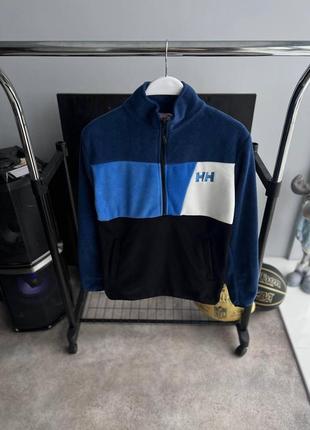 Мужская флисовая кофта helly hansen синяя флиска на молнии без капюшона хелли хансен (b)2 фото