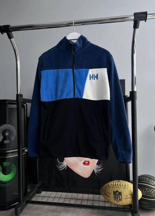 Мужская флисовая кофта helly hansen синяя флиска на молнии без капюшона хелли хансен (b)1 фото