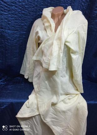 Теплый флисовый плед халат