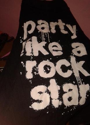 Футболка черная party like a rock srar