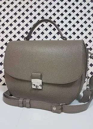 Сумка женская "луна" натуральная кожа, коричневая флотар