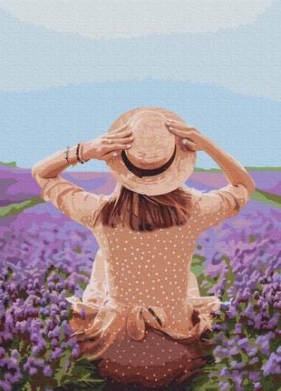 Премиум картины по номерам "путешественница в лавандовом поле" раскраски по цифрам. 40*50 см.украина