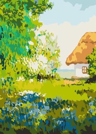 Картини за номерами "літо в селі" розмальовки за цифрами. 40*50 см.україна