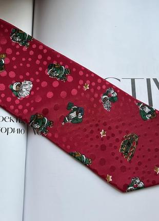 Новогодний винтажный галстук с сантой новый год new year tie1 фото