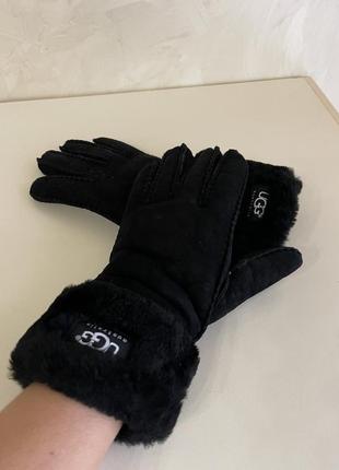 Шкіряні. рукавички цигейка ugg