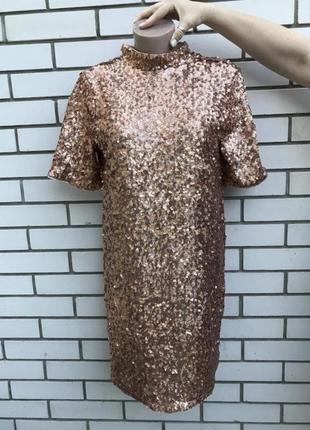 Вечернее бронзовое платье мини с открытой спинкой h&amp;m8 фото