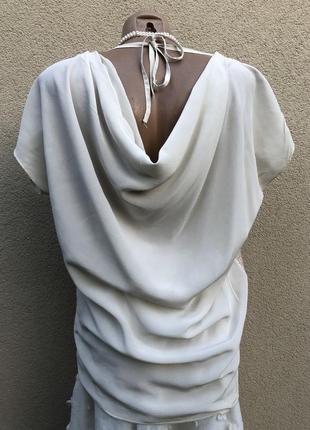 Комбинированная,шёлк+пайетки блуз реглан,кофточка,футболка,открытая спина9 фото