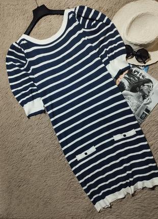 Гарна полосата трикотажна сукня /плаття