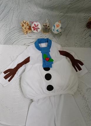 Новогодний детский костюм снеговика ☃️4 фото