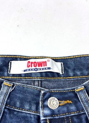 Джинси якісні crown 701, цупкі, сині6 фото