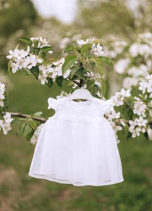 Ніжна сукня для хрещення, фотосесії новонародженого2 фото