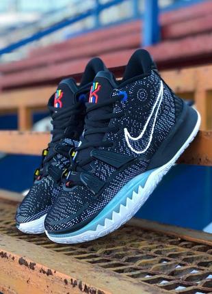 🏀nike kyrie 7 black white🏀 кроссовки найк мужские баскетбольные, кроссовки мужские высокие найк1 фото