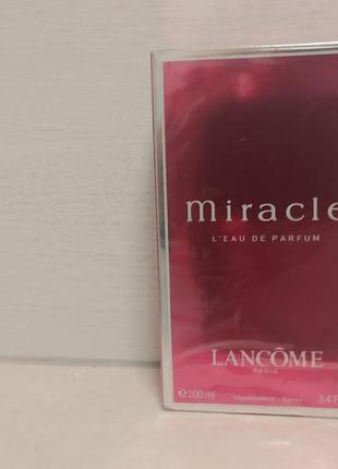 Lancôme miracle 100 мл. оригинал. парфюмерная вода духи парфюм edp.3 фото