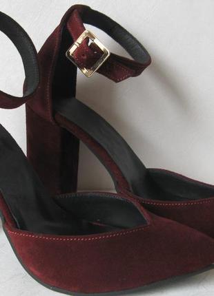 Mante! красивые женские замшевые босоножки туфли каблук 10 см весна лето осень марсала замша 35,39,40 размер3 фото