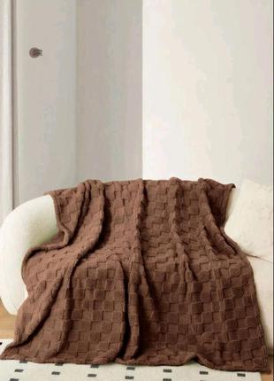 Плед теплый ❤️❄️ 220 × 240 махра плюшева одеяло кровать диван кресло покрывало ковдра шашки евро размер р плюш домашнее белье дом текстиль р уют8 фото