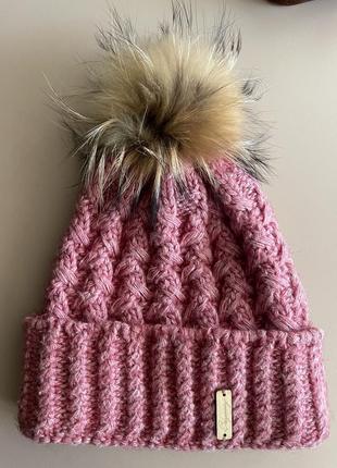 Рожева дитяча шапка