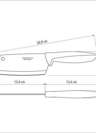 Нож tramontina plenus light grey топорик 127мм инд. блистер (23430/135) tzp1383 фото