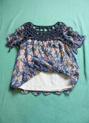 Летняя блуза. натуральный шелк!1 фото