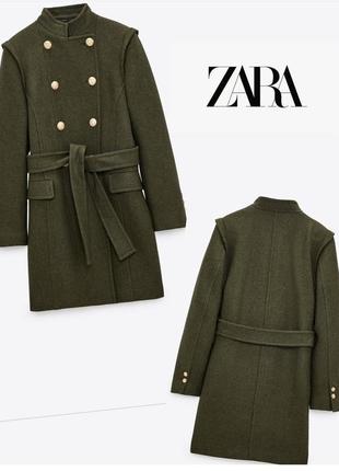 Пальто женское шерстяное zara1 фото
