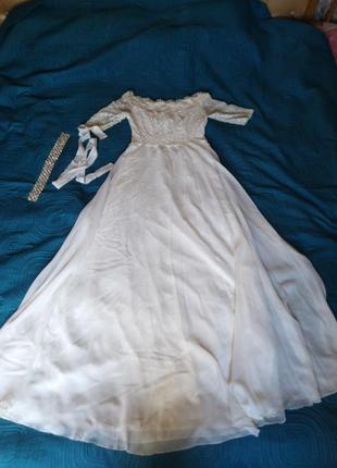 Свадебное платье р. 48 (l)3 фото