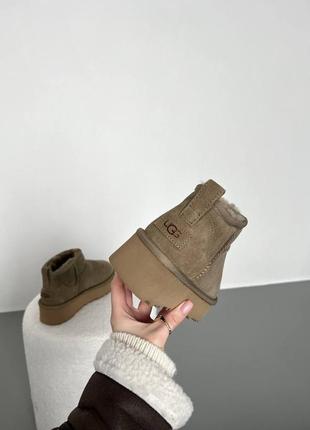 Ugg classic ultra mini platform brown4 фото