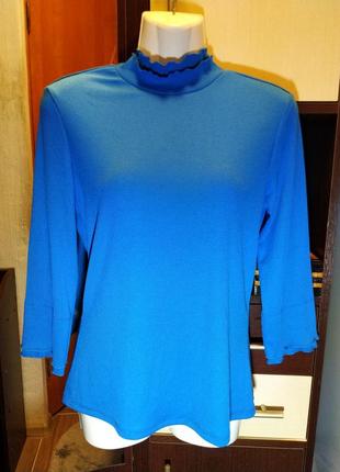 Фірмова,блакитна водолазка,гольф в рубчик 44-46 р-comma