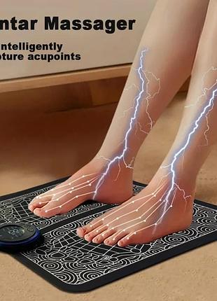 Массажный коврик-миостимулятор для стоп ems foot massager.
массажный коврик ems для ступней и ног -