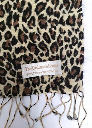 Кашемировый шелковый шарф animal принт the cashmere centre  /9050/3 фото
