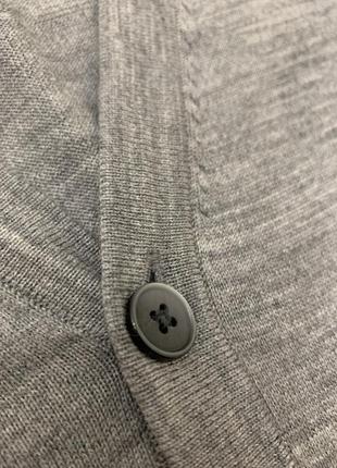 Сірий кардиган uniqlo светр джемпер базовий вовняний класичний8 фото