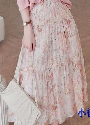 Ярусная хлопковая юбка hm