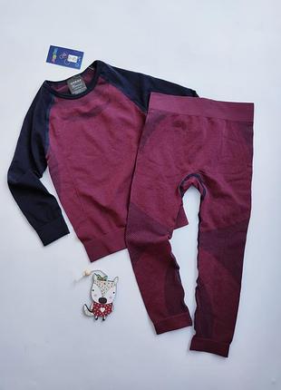 Термо белье термобелье комплект термо реглан лосины штаны lupilu 98, 104 см, на 3, 4 года