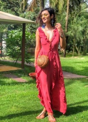 Красивейшее платье от h&m, летнее платье, сарафан, сарафан с оборками, свежая коллекция4 фото