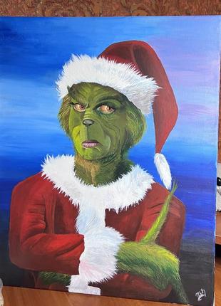 Картина mr. grinch. малюю картини на замовлення)